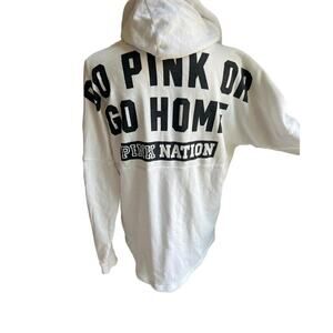 VS Pink Nation white sweatshirt hoodie size S/M